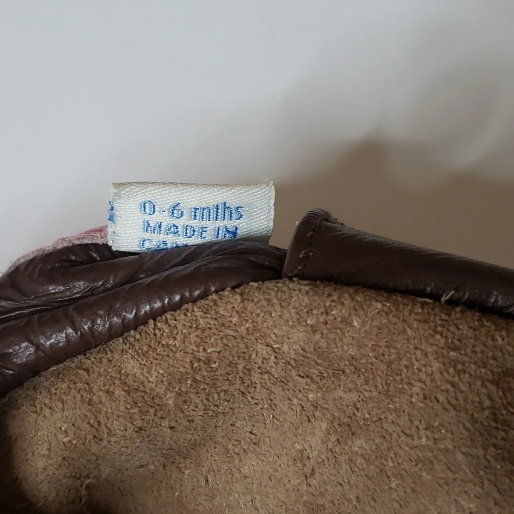 Robeez Cupcake Leather Bootie Shoe Sz 0-6M